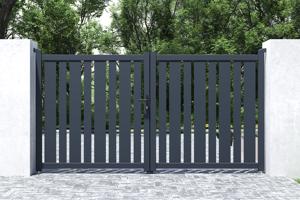 Swing gate 3m VEYMONT H.160cm grey aluminium 6