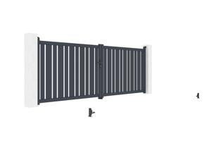 Portão giratório elétrico 4x1,4m VEYMONT + RANGER B150 motorização 8