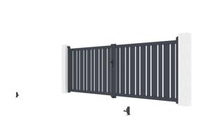 Portão giratório elétrico 4x1,4m VEYMONT + RANGER B150 motorização 9