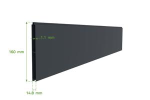Portão de correr 3,5x1,4m GIONA + 2 postes EIFEL Alt.166cm Cinza 14