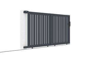 Sliding gate kit 3,5m VEYMONT H.160cm grey aluminium 8