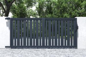 Sliding gate kit 3,5m VEYMONT H.160cm grey aluminium 6