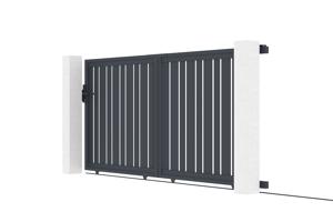 Sliding gate kit 3,5m VEYMONT H.160cm grey aluminium 4