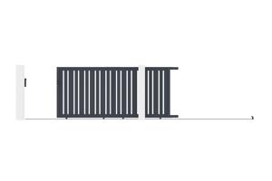 Sliding gate kit 3,5m VEYMONT H.160cm grey aluminium 5