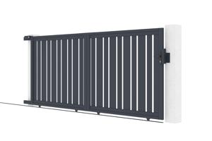 Sliding gate kit 3,5m VEYMONT H.160cm grey aluminium 9