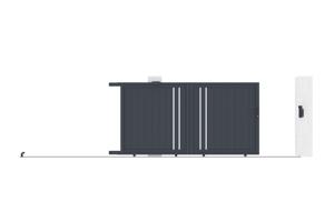 Puerta corredera exterior​ 3m GIONA Alt.160cm aluminio gris 10