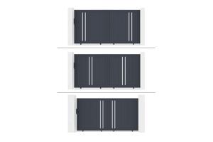 Puerta corredera exterior​ 3m GIONA Alt.160cm aluminio gris 11