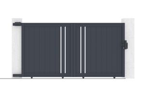 Puerta corredera exterior​ 3m GIONA Alt.160cm aluminio gris 7