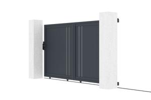 Puerta corredera exterior​ 3m GIONA Alt.160cm aluminio gris 4
