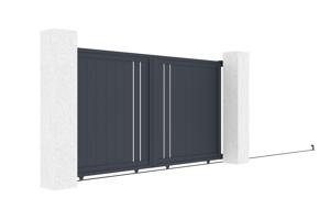 Puerta corredera exterior​ 3m GIONA Alt.160cm aluminio gris 3