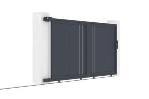 Puerta corredera exterior​ 3m GIONA Alt.160cm aluminio gris 8