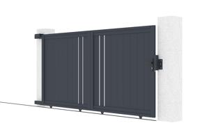 Puerta corredera exterior​ 3m GIONA Alt.160cm aluminio gris 9