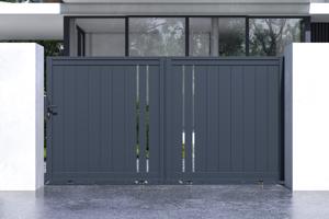 Puerta corredera exterior​ 3m GIONA Alt.160cm aluminio gris 2