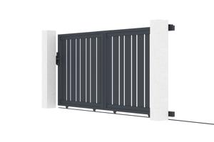 Schiebetor aus aluminium 3m VEYMONT H.140cm grau 4