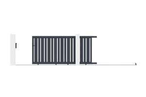 Schiebetor aus aluminium 3m VEYMONT H.140cm grau 5