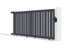 Schiebetor aus aluminium 3m VEYMONT H.140cm grau 9
