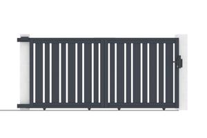 Schiebetor aus aluminium 3m VEYMONT H.140cm grau 7