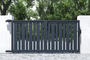 Schiebetor aus aluminium 3m VEYMONT H.140cm grau 6