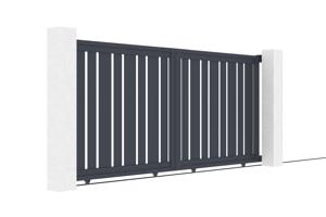 Schiebetor aus aluminium 3m VEYMONT H.140cm grau 3