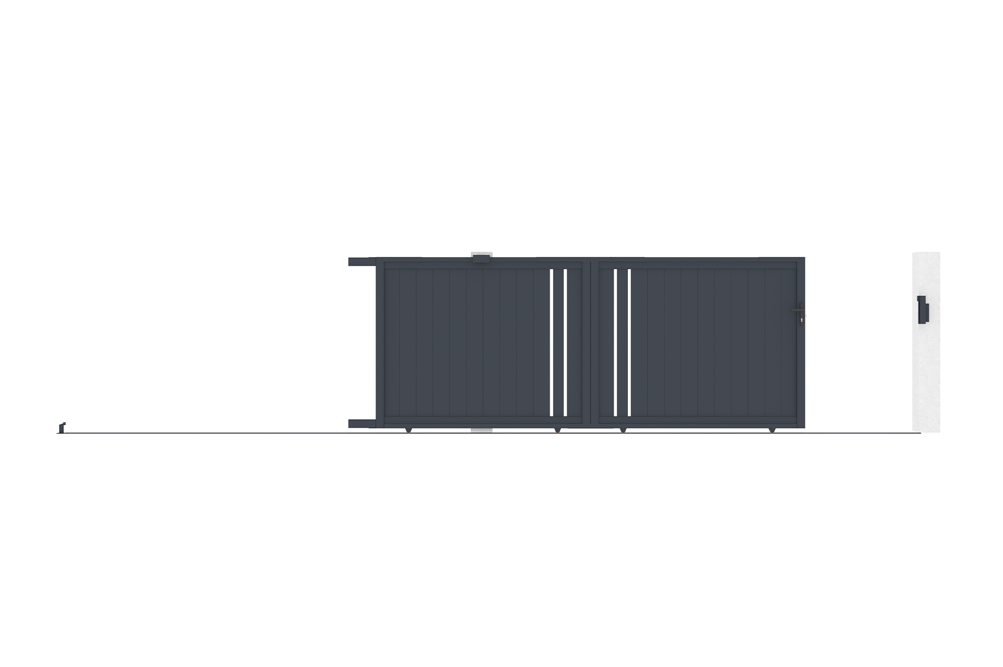 GIONA Sliding Gate 400x160cm Aluminum Casanoov