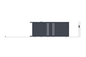 Sliding gate kit 4m GIONA H.160cm grey aluminium 10