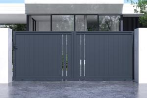Sliding gate kit 4m GIONA H.160cm grey aluminium 2