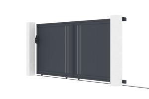 Sliding gate kit 4m GIONA H.160cm grey aluminium 4