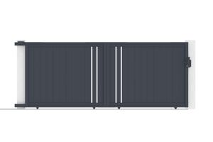 Sliding gate kit 4m GIONA H.160cm grey aluminium 7