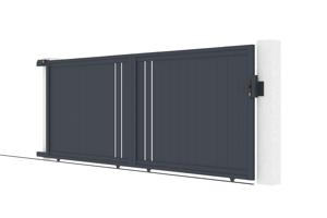Sliding gate kit 4m GIONA H.160cm grey aluminium 9