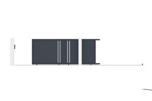 Sliding gate kit 4m GIONA H.160cm grey aluminium 5