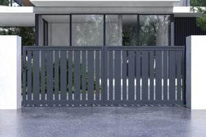 Skydeport i aluminium 4m VEYMONT 400C140 2