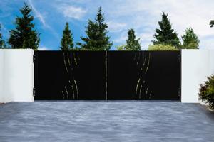 Ocelová křídlová brána 3,5m NALI VELETA V.120cm matná černá main image