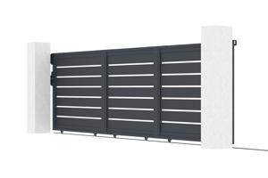 Portão deslizante VOGEL 5m H.140cm alumínio cinza 4