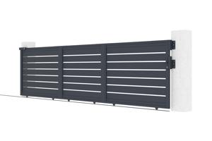 Portão deslizante VOGEL 5m H.140cm alumínio cinza 8