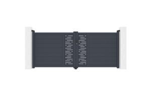 Swing gate 3m ARLBERG H.120 grey aluminium main image