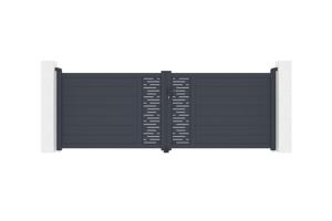 Swing gate 3,5m ARLBERG H.120 grey aluminium main image