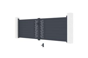Swing gate 4m ARLBERG H.120 grey aluminium 9