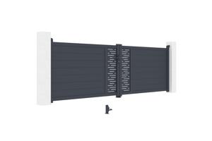 Swing gate 4m ARLBERG H.120 grey aluminium 8