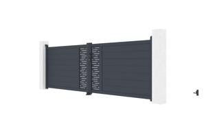 Swing gate 4m ARLBERG H.120 grey aluminium 4