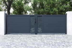 Swing gate 4m ARLBERG H.120 grey aluminium 6