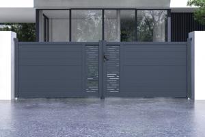 Swing gate 4m ARLBERG H.120 grey aluminium 2