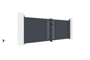 Swing gate 4m ARLBERG H.120 grey aluminium 3