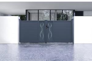 Portail battant 3m LIFE H.120cm alu + motorisation TANKER B250 2