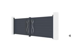 Swing gate 4m LIFE H.120 grey aluminium 4
