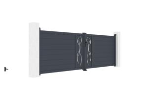 Swing gate 4m LIFE H.120 grey aluminium 3