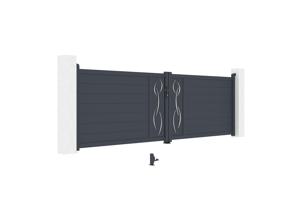 Swing gate 4m LIFE H.120 grey aluminium 8