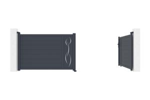 Swing gate 4m LIFE H.120 grey aluminium 5