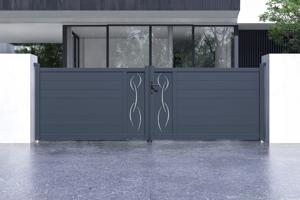 Swing gate 4m LIFE H.120 grey aluminium 2