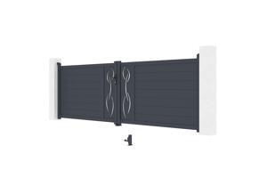 Swing gate 4m LIFE H.120 grey aluminium 9