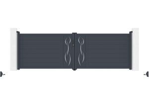 Swing gate 4m LIFE H.120 grey aluminium 7